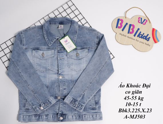 áo khoác jean cao cấp size đại cho bé MJ503