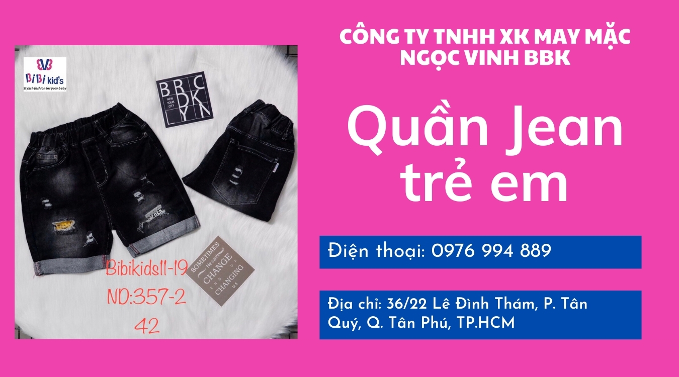 thời trang quần jean trẻ em